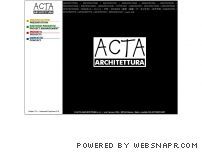 ACTA ARCHITETTURA